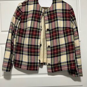 Plaid Button-Up Jacket